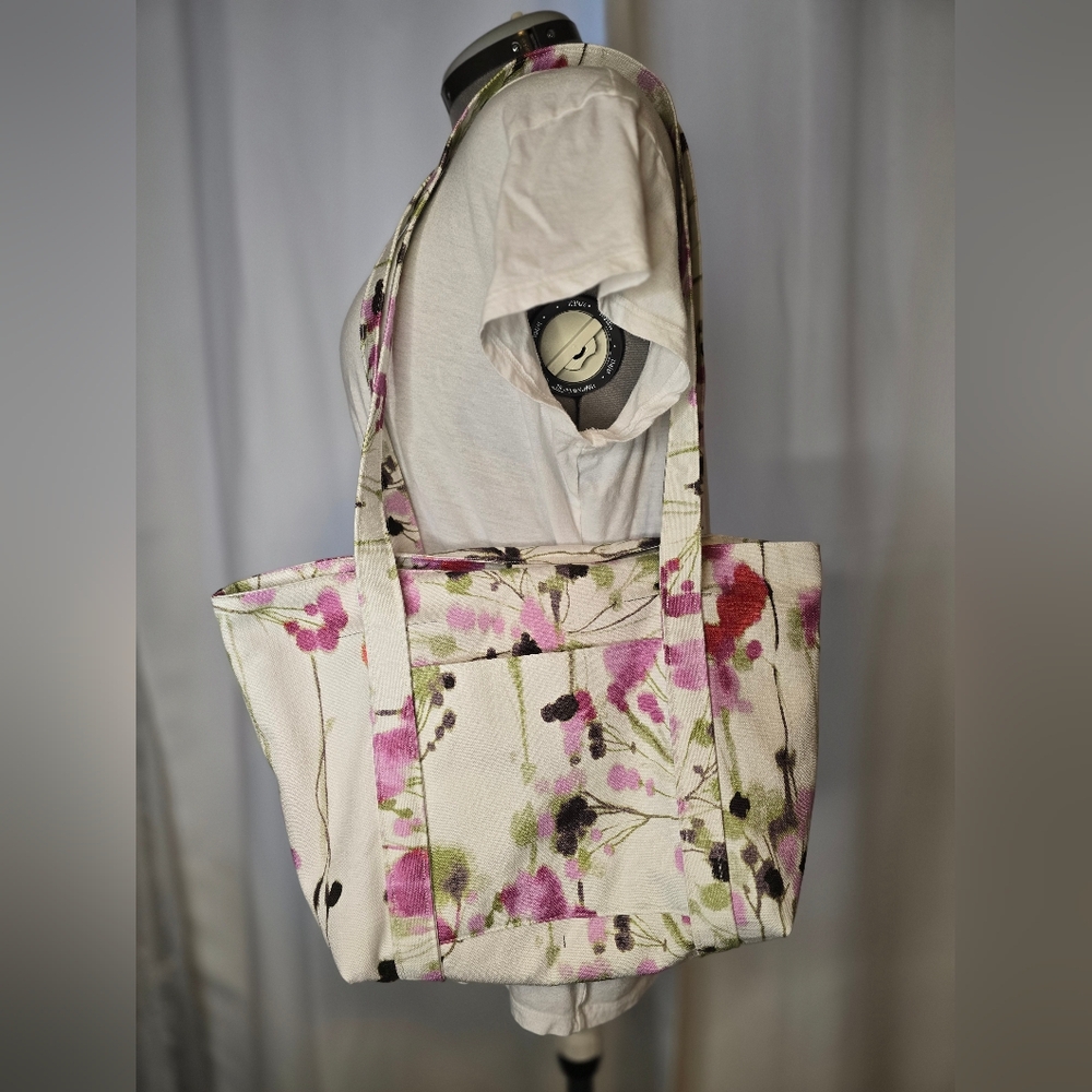 Custom Floral Canvas Tote Bag